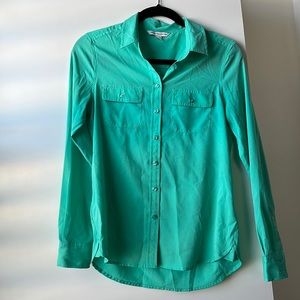American Eagle Outfitters Button-Down Shirt - Seafoam Size XS